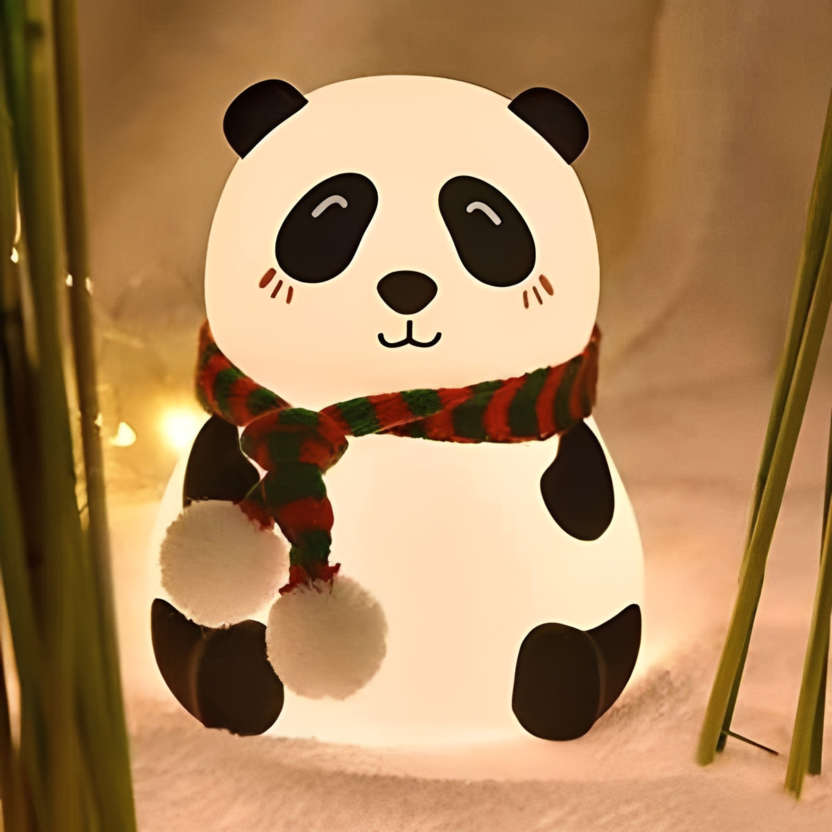 Cute Panda baby bedroom Night Light lamp for Kids – Premium Soft Silicone LED, USB rechargeable, Nursery Decor I Orthoworld