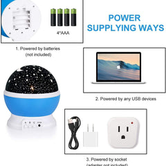 Orthoworld Star Moon Night Light – Magical Ambience for Bedroom & Kids’ Room