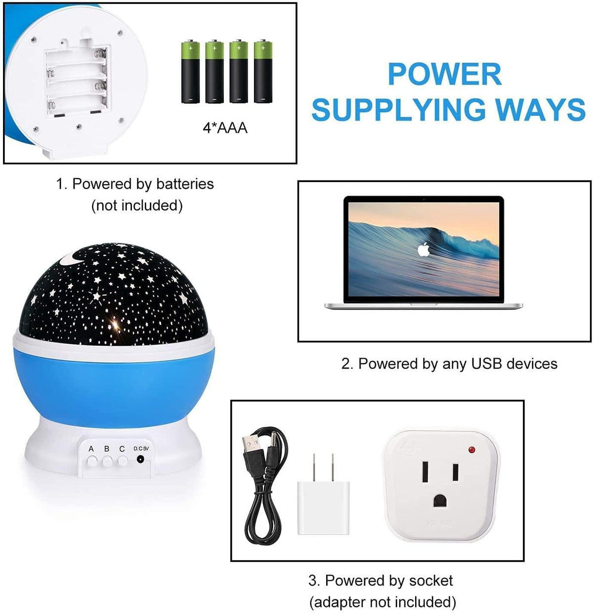 Orthoworld Star Moon Night Light – Magical Ambience for Bedroom & Kids’ Room