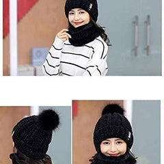 Unisex Woolen Cap Set