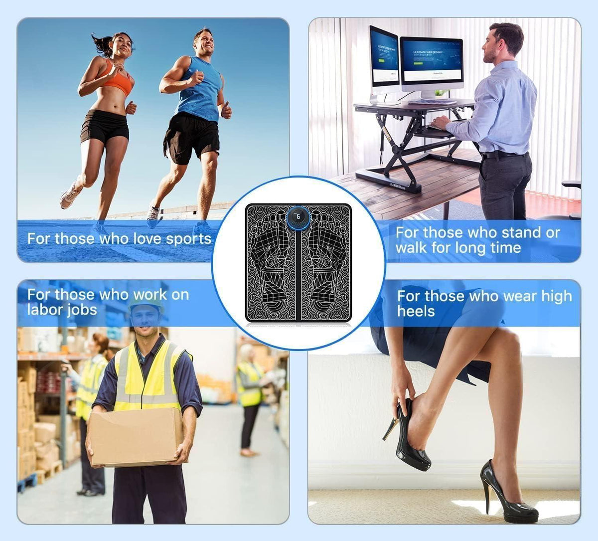 Orthoworld Premium Electric Foot Massager – Wireless EMS Pain Relief Machine for Foot Relaxation, Circulation & Stress Relief