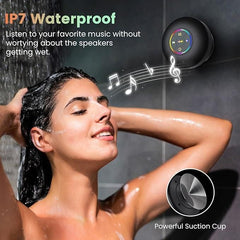 Orthoworld Large Suction Cup Waterproof Bluetooth Speaker – Premium Portable LED Shower Speaker, Assorted Colors