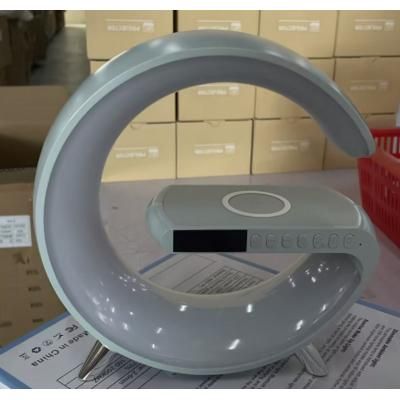 G-Shaped LED Lamp – Smart Bluetooth Speaker, Wireless Charger & App-Controlled LED Mood Lamp for Bedroom & Home Decor I Orthoworld