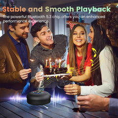 Orthoworld Large Suction Cup Waterproof Bluetooth Speaker – Premium Portable LED Shower Speaker, Assorted Colors