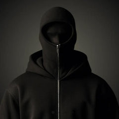 Men's Full Sleeves Zipper Hoodie with Mask