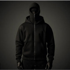 Men's Full Sleeves Zipper Hoodie with Mask