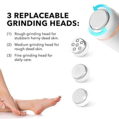 Premium Smooth Feet Pedicure Tool I Rechargeable Foot Callus Remover – Wireless Electric Foot Grinder, USB Charging Foot Scrubber for Home Foot Care I Orthoworld