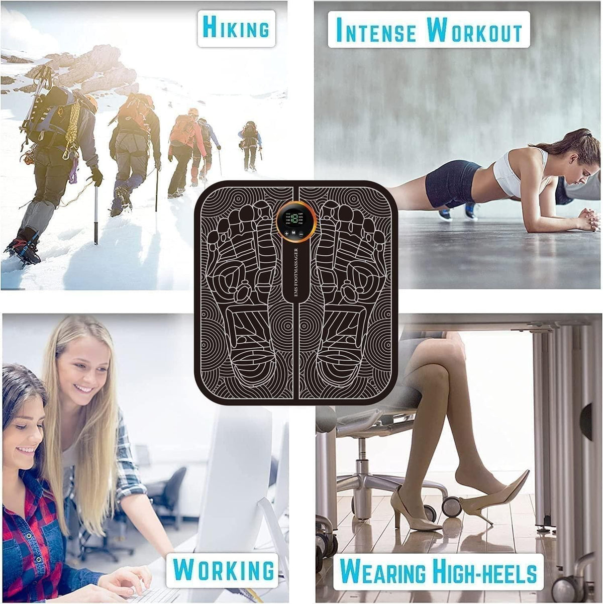 Orthoworld Premium Electric Foot Massager – Wireless EMS Pain Relief Machine for Foot Relaxation, Circulation & Stress Relief