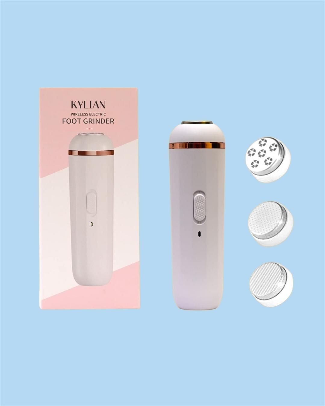 Premium Smooth Feet Pedicure Tool I Rechargeable Foot Callus Remover – Wireless Electric Foot Grinder, USB Charging Foot Scrubber for Home Foot Care I Orthoworld