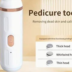 Premium Smooth Feet Pedicure Tool I Rechargeable Foot Callus Remover – Wireless Electric Foot Grinder, USB Charging Foot Scrubber for Home Foot Care I Orthoworld