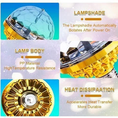 Orthoworld Rotating Magic Ball Light with Lamp Holder Set – Dazzling Ambience for Any Space