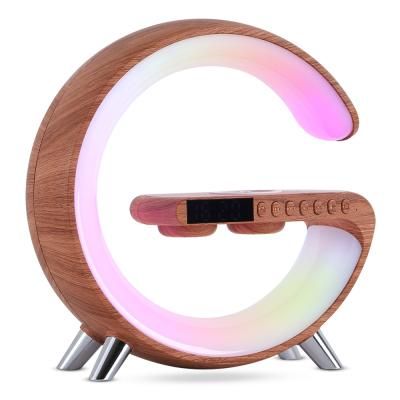 G-Shaped LED Lamp – Smart Bluetooth Speaker, Wireless Charger & App-Controlled LED Mood Lamp for Bedroom & Home Decor I Orthoworld