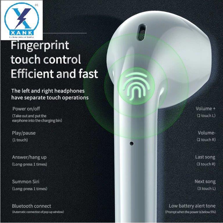 Orthoworld XANK TWS I12 InPods 12 Wireless Bluetooth Earbuds with Mic – True Wireless Headset, Assorted Colours, Compact & Portable