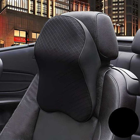 Premium Car Seat Headrest Neck Rest Pillow Cushion – Memory Foam Ergonomic Neck & Back Support | Pain Relief | Orthoworld