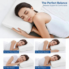 Premium Memory Foam Orthopaedic Pillow – White Cervical Pillow for Neck Support & Relaxation | Orthoworld