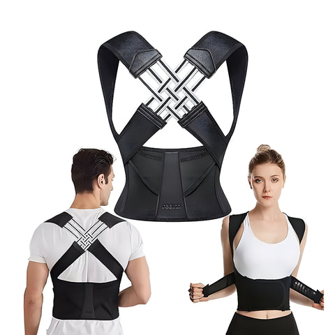 Premium Posture Corrector Shoulder Belt – Adjustable Back Support Brace for Men & Women, Spine Alignment & Pain Relief I Orthoworld