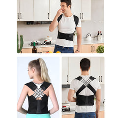 Premium Posture Corrector Shoulder Belt – Adjustable Back Support Brace for Men & Women, Spine Alignment & Pain Relief I Orthoworld