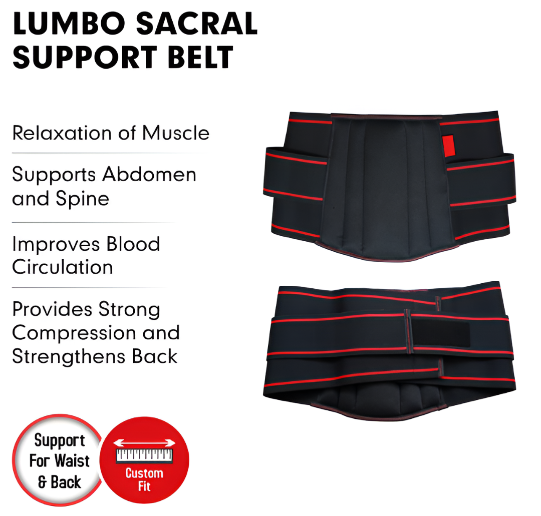 Premium LS Belt for Back Pain Relief – Adjustable Lumbar Support Belt for Men and Women, Spine Support, Posture Correction & Everyday Protection I Orthoworld