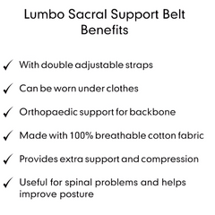 Premium LS Belt for Back Pain Relief – Adjustable Lumbar Support Belt for Men and Women, Spine Support, Posture Correction & Everyday Protection I Orthoworld