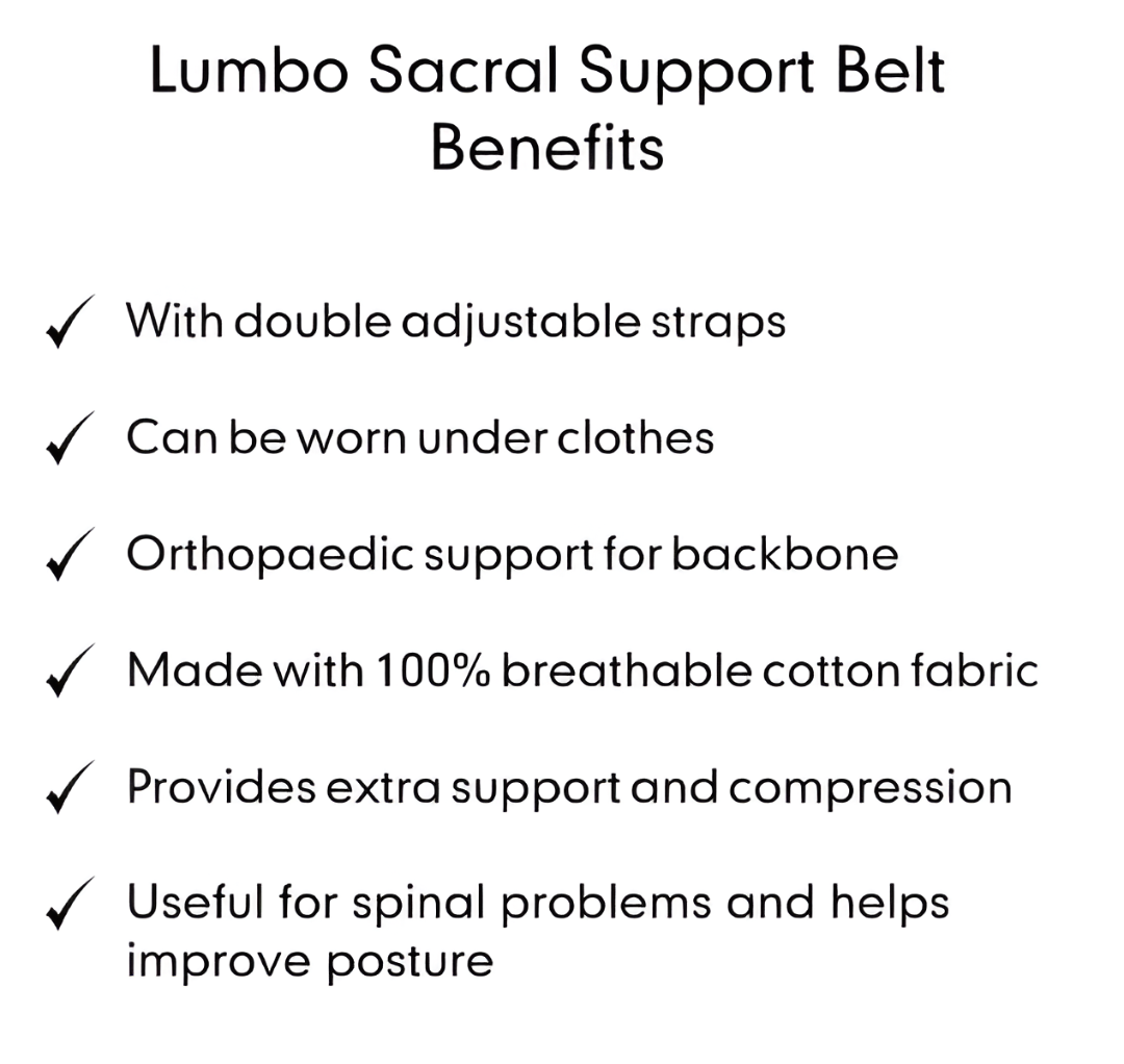 Premium LS Belt for Back Pain Relief – Adjustable Lumbar Support Belt for Men and Women, Spine Support, Posture Correction & Everyday Protection I Orthoworld