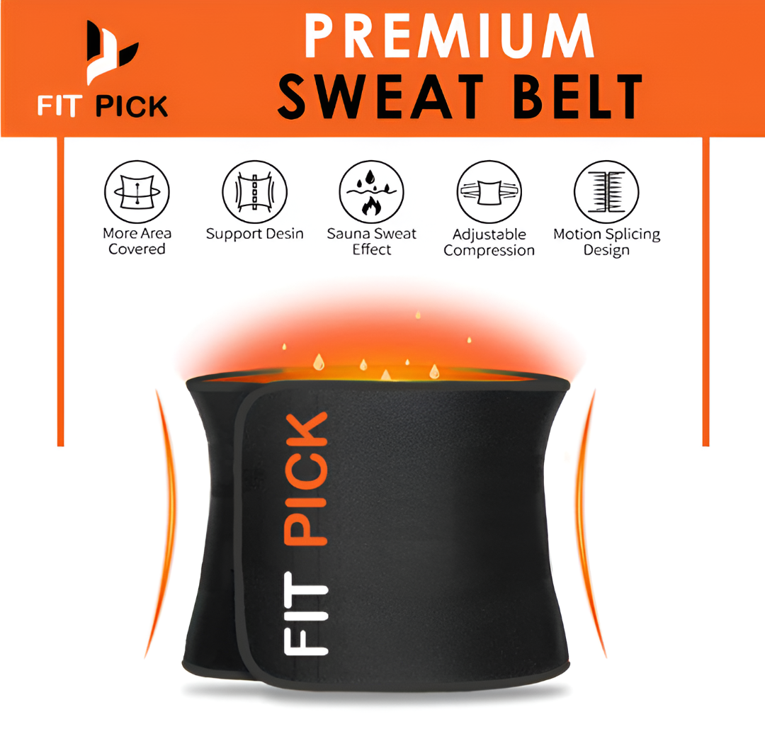 Lumbar Support Sweat Belt – Non-Tearable Abdominal Sauna Belt & Waist Trainer for Men & Women | Orthoworld