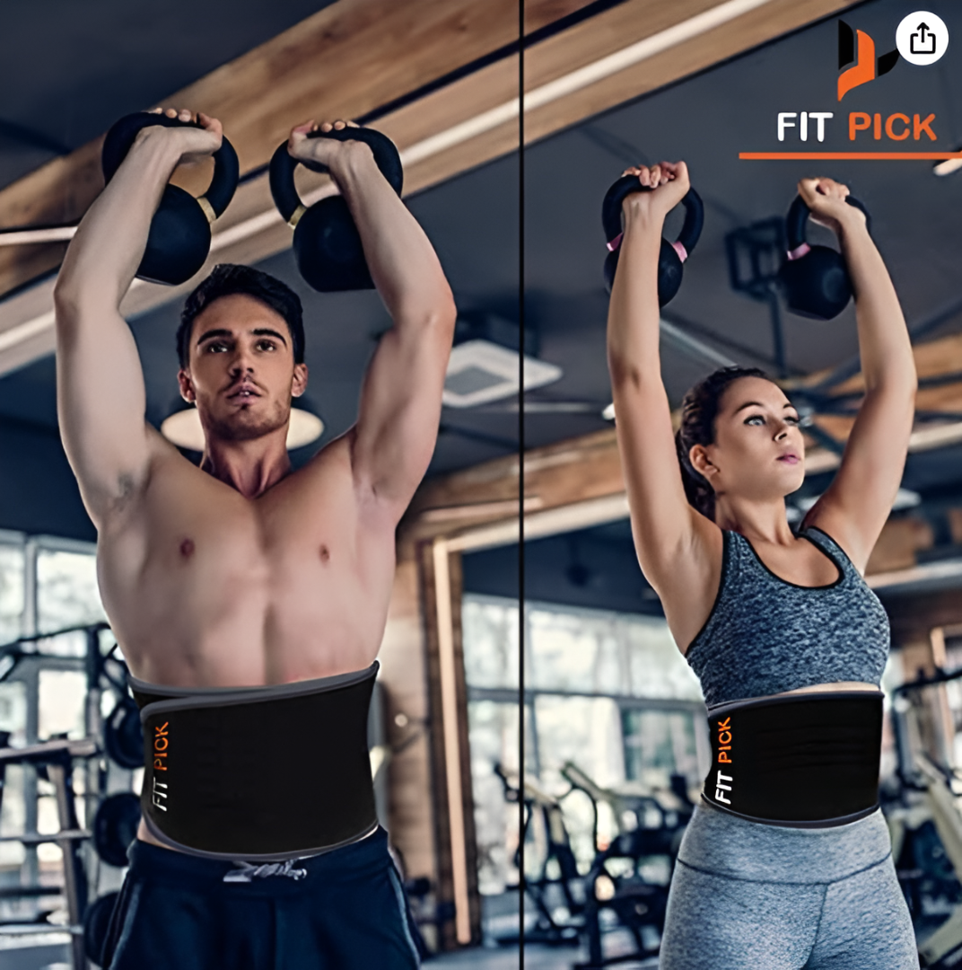 Orthoworld Premium Non-Tearable Sweat & Sauna Waist Trainer – Lumbar Support Abdominal Belt for Men & Women |