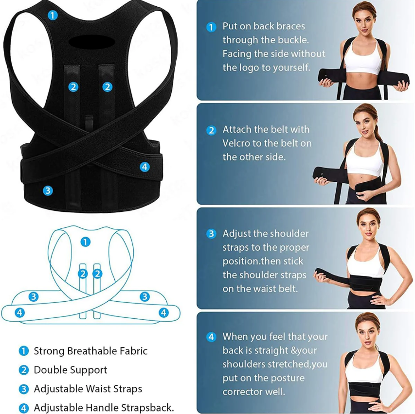 Premium Orthopedic Posture Corrector Belt – Advanced Spine Alignment Support for Men & Women | Back Pain Relief & Posture Improvement