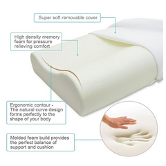 Premium Memory Foam Orthopaedic Pillow – White Cervical Pillow for Neck Support & Relaxation | Orthoworld