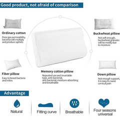 Premium Memory Foam Orthopaedic Pillow – White Cervical Pillow for Neck Support & Relaxation | Orthoworld