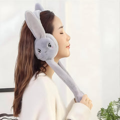 Premium Cute Plush Rabbit Jumping Ear Muffs for Women & Girls