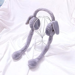 Premium Cute Plush Rabbit Jumping Ear Muffs for Women & Girls