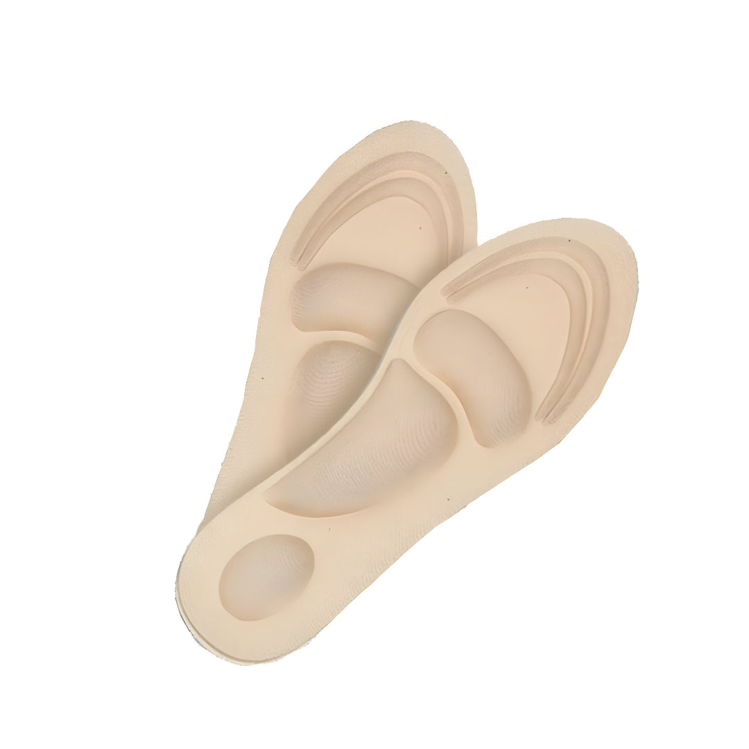 Orthoworld Flat Feet Arch & Heel Support Insoles – Orthopedic Memory Foam Cushion for Foot Pain Relief Insole, Shoe Inserts (Pack of 4)