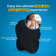 Car Neck Rest Memory Foam Pillow – Medium Support for Driving Comfort (RHR) | Orthoworld